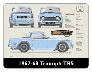 Triumph TR5 1967-68 (Hard Top) Mouse Mat
